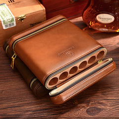 Best Leather&Cedar Mens 6pcs Cigar Cases Leather Cigar Cases for Men