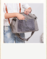 Canvas Mens 14 inches Side Bag Canvas Messenger Bags Canvas Travel Large Courier Bags for Men