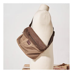 Cool Canvas Mens Messenger Bag Canvas Side Bag Chest Bag Saddle Canvas Courier Bag for Men