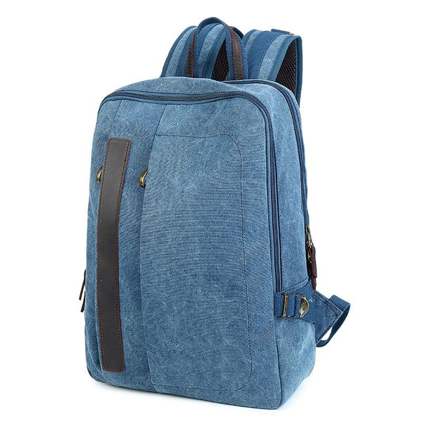 Canvas Mens 14" Black Computer Backpack Green Travel Backpack Blue College Backpack for Men