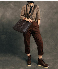 Coffee Leather Mens 15