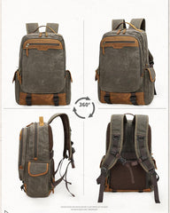 CANVAS WATERPROOF 15‘’ MENS LARGE NIKON CAMERA BACKPACK CANON CAMERA BAG DSLR CAMERA BAG FOR MEN