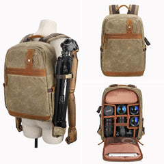 Canvas Waterproof Mens Large Nikon Camera Backpack Canon Camera Bag Dslr Camera Bag for Men