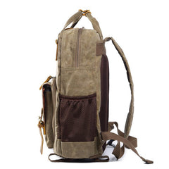 Green LARGE CANVAS WATERPROOF 15'' MENS DSLR CAMERA BAG CANON CAMERA BACKPACK NIKON CAMERA BAG FOR Women
