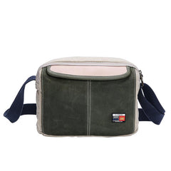 Canvas Leather Mens Womens Green Small 10'' Side Bag Blue Messenger Bag Small Courier Bag For Men