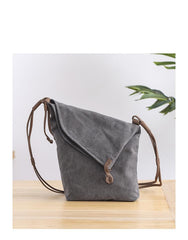 Canvas Mens Womens Casual Gray 12‘’ Courier Bag Side Bag Messenger Bag for Men