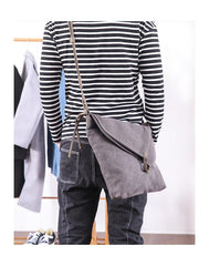 Canvas Mens Womens Casual Gray 12‘’ Courier Bag Side Bag Messenger Bag for Men