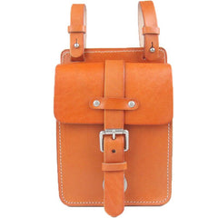 Handmade Black Brown Leather Mens Waist Bag Belt Pouch Phone Hip Bag For Men