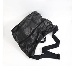 Casual Black Leather Mens 15 inches Tote Side Bag Large Messenger Bag Brown Tote Handbag Courier Bag for Men