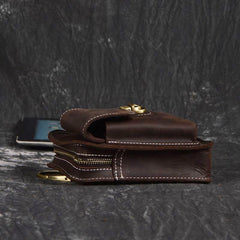 Brown Leather Cigarette Bag Holster Waist Pouches Waist Bag Belt Pouch Belt Bag For Men