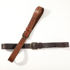 Casual Handmade Leather Vintage Simple Leather Belts Mens Khaki Belt Men Brown Leather Belt for Men