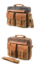 Waxed Canvas Mens Postman Bag Side Bag Shoulder Bag Messenger Bag For Men