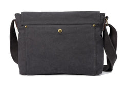 Casual Canvas Dark Gray Men's Side Bag Shoulder Bag Postman Messenger Bag For Men