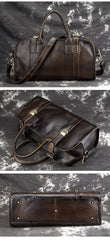 Casual Vintage Leather Men's Large Weekender Bag Travel Bag Overnight Bag For Men