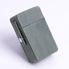 Black Classic Eco Leather Mens 20pcs Cigarette Holder Case with lighter holder Coffee Cigarette Case for Men