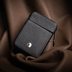 Classic Leather Mens 20pcs Cigarette Holder Cases with lighter holder Cigarette Case for Men