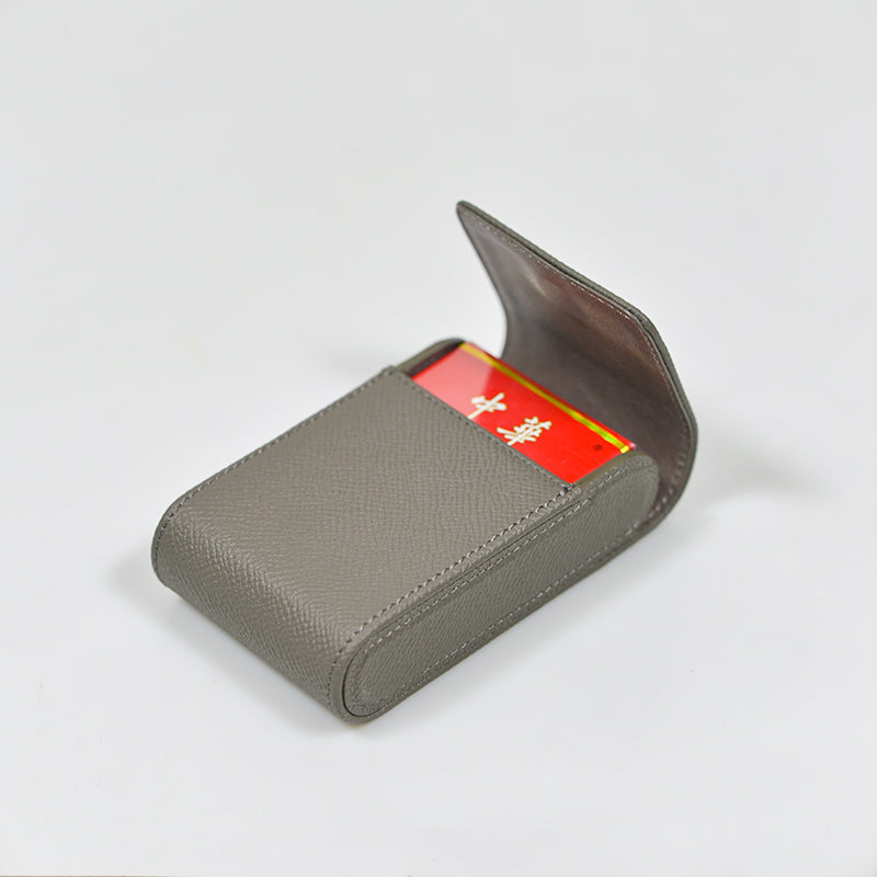 Cool Magnetic Black Leather Mens 20pcs Cigarette Cases Handmade Cigarette Case for Men