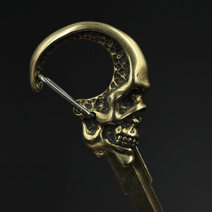 Cool Bike Key Replacement Skull Brass Badass Moto Key Skull Clasp Replacement for Biker