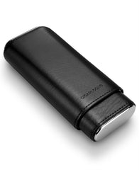 Cool Black Leather Mens 3pcs Cigar Case With Cutter Leather Cigar Case for Men