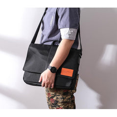 Cool Black Nylon MENS Waterproof Laptop Bag Black Nylon Messenger Bag Courier Bag For Men