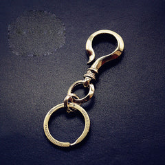 Cool Brass Hook Keyring Moto KeyChain Hook Keyring Moto Key Holders Key Chain Key Rings for Men