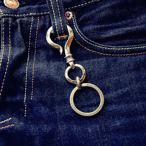 Cool Brass Hook Keyring Moto KeyChain Hook Keyring Moto Key Holders Key Chain Key Rings for Men