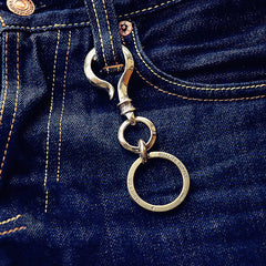 Cool Brass Hook Keyring Moto KeyChain Hook Keyring Moto Key Holders Key Chain Key Rings for Men