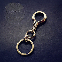 Cool Brass Hook Keyring Moto KeyChain Hook Keyring Moto Key Holders Key Chain Key Rings for Men