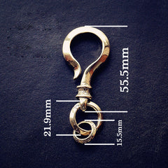 Cool Brass Hook Keyring Moto KeyChain Hook Keyring Moto Key Holders Key Chain Key Rings for Men