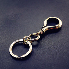 Cool Brass Hook Keyring Moto KeyChain Hook Keyring Moto Key Holders Key Chain Key Rings for Men