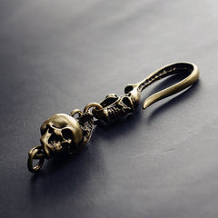 Cool Brass Skull Keyring Moto KeyChain Skull Keyring Moto Key Holders Key Chain Key Rings for Men