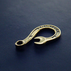 Brass Wrench Keyring Moto KeyChain Wrench Hook Keyring Moto Key Holders Key Chain Key Rings for Men