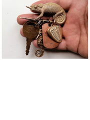 Cool Chameleon Brass Keyring Moto KeyChains Chameleon Keyring Moto Key Holders Key Chain Key Ring for Men
