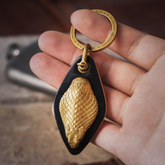 Cool Cobra Brass Keyring Moto KeyChain Snake Keyring Moto Key Holders Key Chain Key Ring for Men