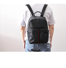 Cool Black Nylon Backpack Men's 14 inches Waterproof Backpack School Backpack For Men
