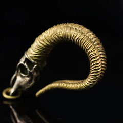 Cool Goat Horn Brass Keyring Moto KeyChains Goat Horn Keyring Moto Key Holders Key Chain Key Ring for Men