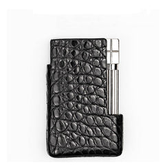 Cool Mens S.T.Dupont Lighter Case Crocodile Leather Coffee Lighter Holders For Men