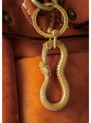 Cool Rattlesnake Brass Keyring Moto KeyChain Snake Keyring Moto Key Holders Key Chain Key Ring for Men