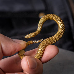 Cool Rattlesnake Brass Keyring Moto KeyChain Snake Keyring Moto Key Holders Key Chain Key Ring for Men