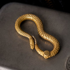 Cool Rattlesnake Brass Keyring Moto KeyChain Snake Keyring Moto Key Holders Key Chain Key Ring for Men