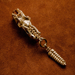 Cool Rattlesnake Skull Brass Keyring Moto KeyChain Snake Skull Keyring Moto Key Holders Key Chain Key Ring for Men