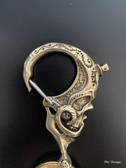 Cool Skull Brass Keyring Moto KeyChain Skull Keyring Moto Key Holders Key Chain Key Ring for Men