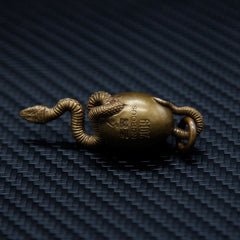 Cool Snake Brass Keyring Moto KeyChains Snake Egg Keyring Moto Key Holders Key Chain Key Ring for Men
