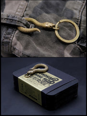 Cool Snake Brass Keyring Moto KeyChains Snake Keyring Moto Key Holders Key Chain Key Ring for Men