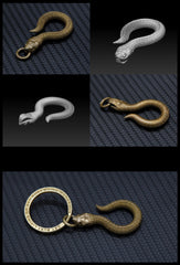 Cool Snake Brass Keyring Moto KeyChains Snake Keyring Moto Key Holders Key Chain Key Ring for Men