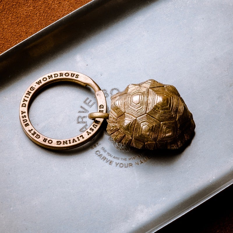 Cool Turtle Shell Brass Keyring Moto KeyChains Turtle Keyring Moto Key Holders Key Chain Key Ring for Men