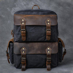 Waxed Canvas Leather Mens 15