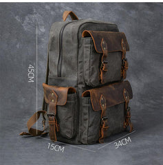 Waxed Canvas Leather Mens 15