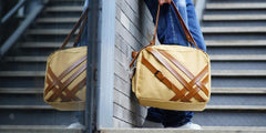 Cool Canvas PU Men's Casual Travel Shoulder Bag Travel Handbag Small Weekender Bag For Men