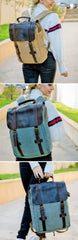 Vintage Canvas Mens Womens Large Pink College Backpack 14'' Green Travel Backpack Computer Backpack For Men